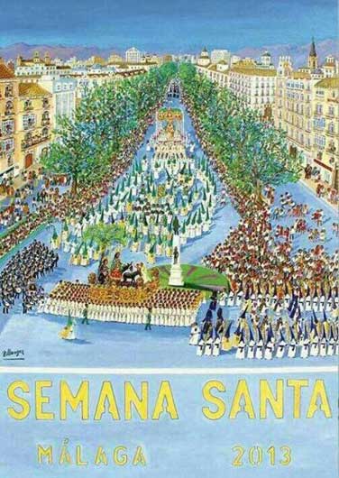 Poster of the Holy Week in Malaga 2013